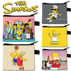 The Simpsons Children's Coin Purse Bart Simpson Cartoon Creative Student Mini Card Case Fashion Trend Large Capacity Storage Bag