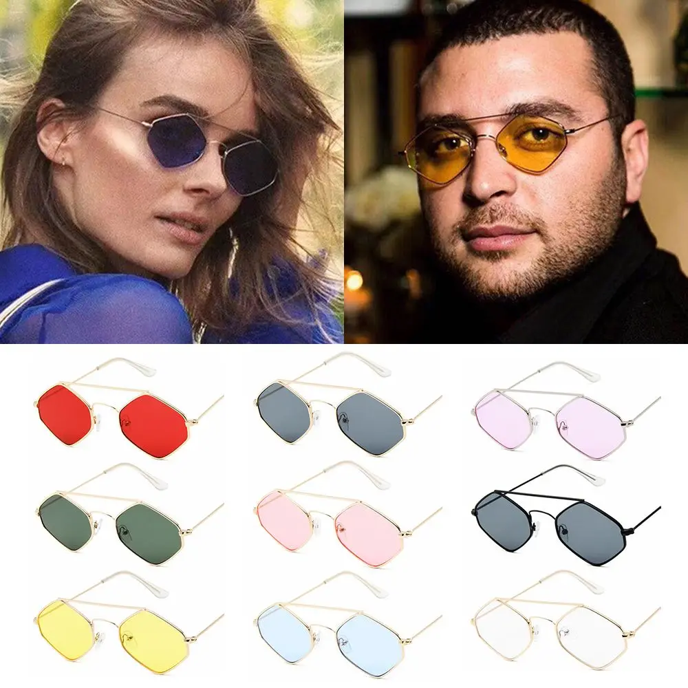 Женские винтажные очки неправильной формы с защитой UV400, винтажные солнцезащитные очки, женские солнцезащитные очки в маленькой оправе, многоугольные солнцезащитные очки