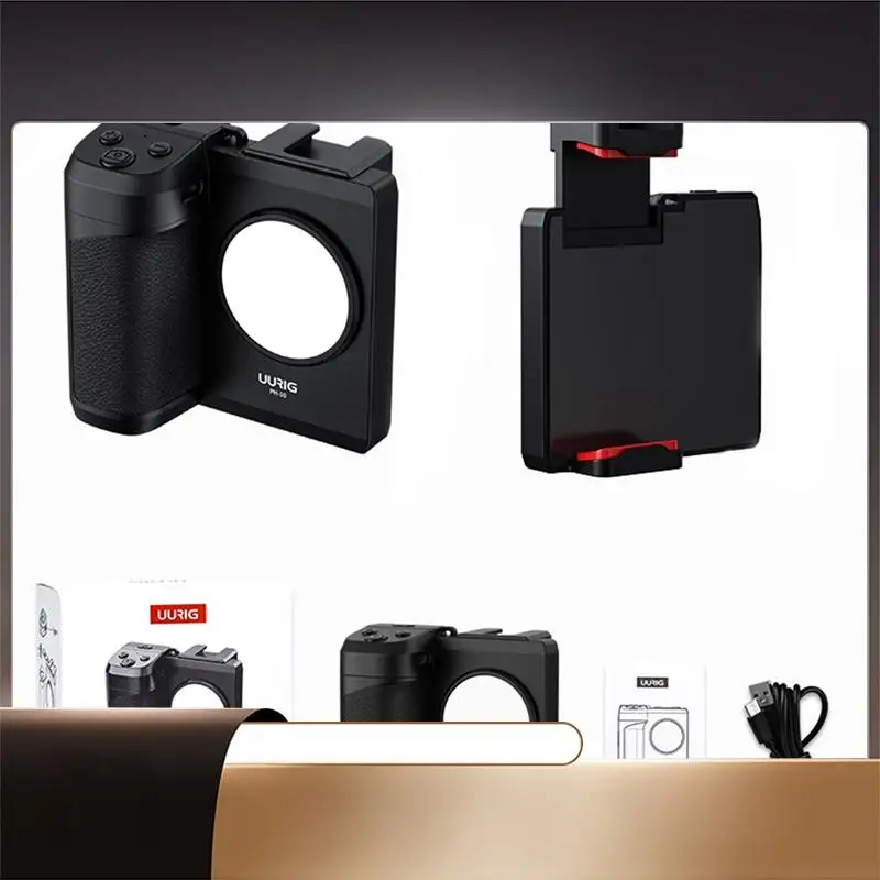 

UURIG Ручная мобильная камера с синим зубом, ручка, кнопка, держатель для штатива для телефона, пульт дистанционного управления с заполняющим светом для сотового мобильного телефона-N