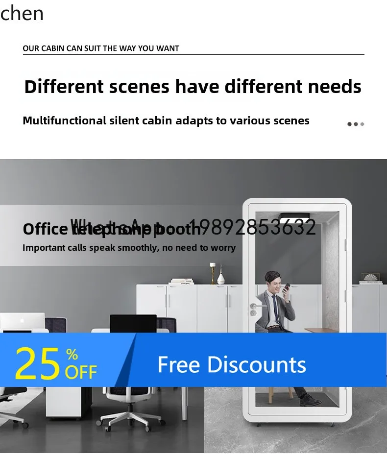 

Mobile phone booth Soundproof room Song practice live stream Indoor recording studio Learning silent warehouse