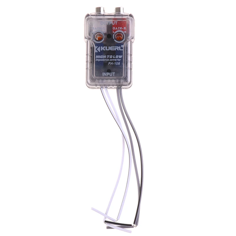 High Level Speaker Signal to Low Level Adapter Car High to Low Subwoofer Converter