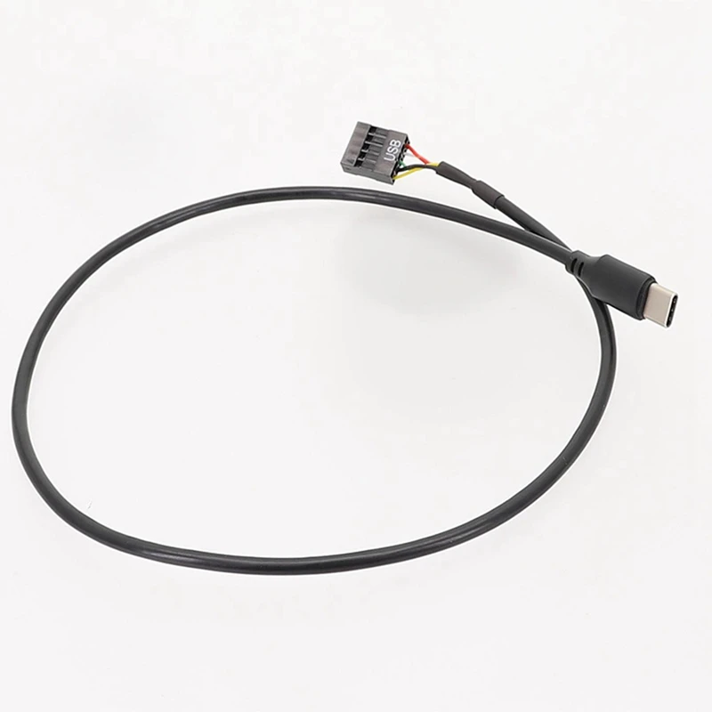 2Pcs USB 9Pin to USB Type C Cable for Computer Motherboard to USBC Secondary Screen PC LCD Screen 9Pin USB Cable Adapter