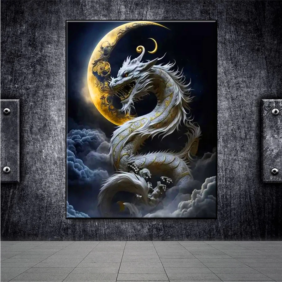 DIY Diamond Painting Abstract Dream Animal Dragon Diamond Mosaic Full  Square Circle Drill Embroidery Handmade Hobby