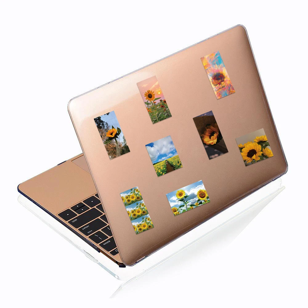 50PCS Sonnenschein Pflanzen Sonnenblumen Landschaft Handtasche Aufkleber Gepäck Notebook Telefon Wasserdicht Geschenk Handtasche Aufkleber