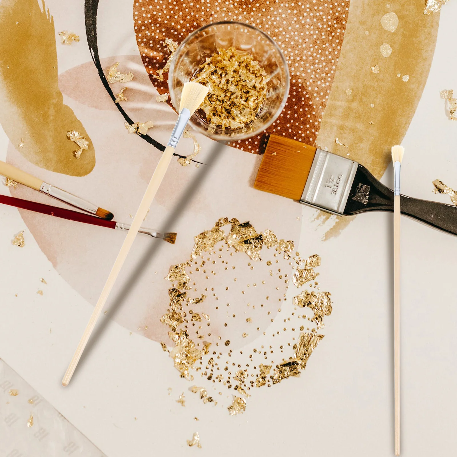 

3pcs Oil Painting Brushes Professional Watercolor Brush Set For Acrylic Gouache Wall Art Wear-Resistant Portable Paint Tool