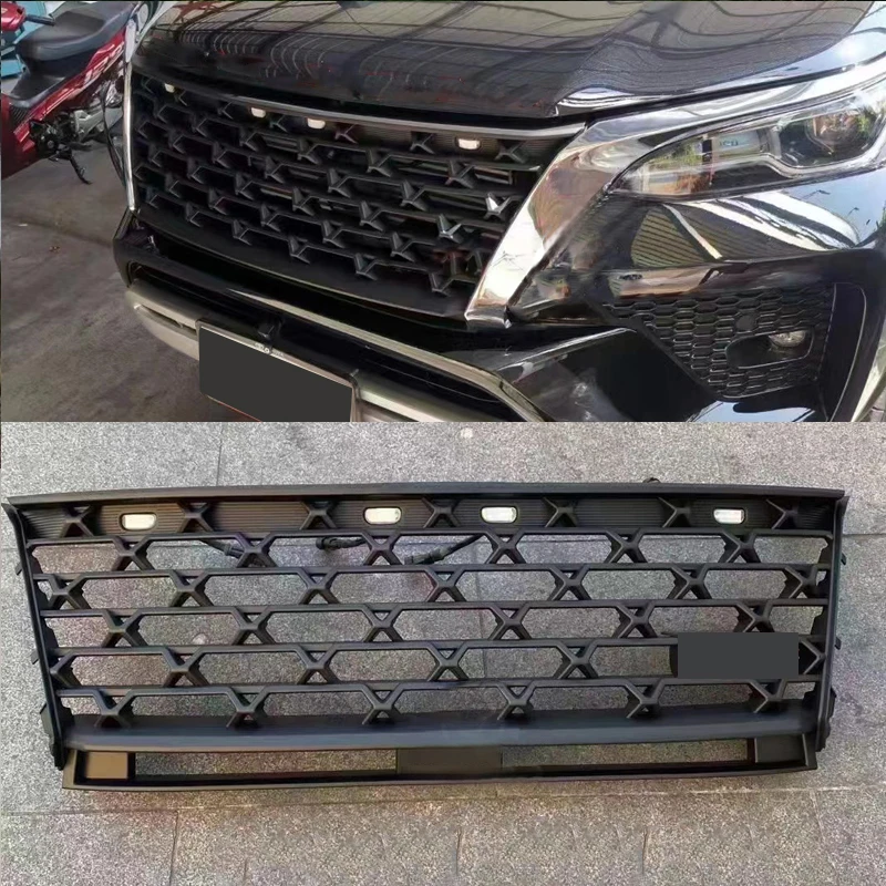 

Modified For Toyota Fortuner T RD Style 2020 2021 Front Bumper Grille Grills Mesh Cover Racing Grill