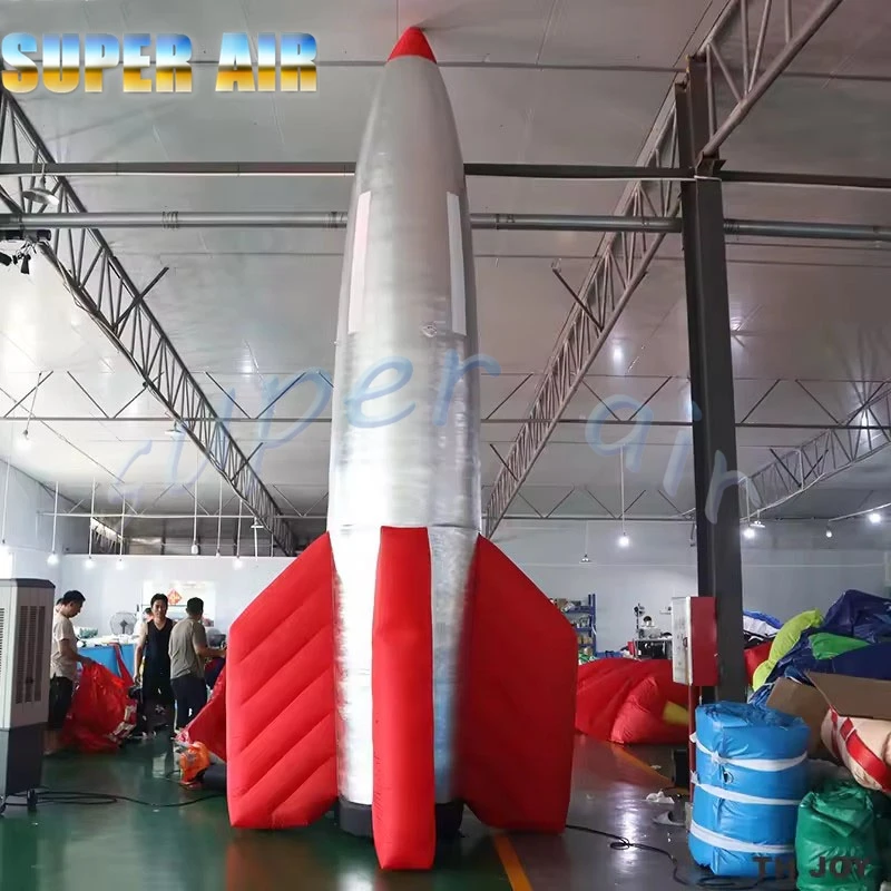โปรโมชั่นผลิตภัณฑ์แฟชั่น โมเดลจรวดขนาดยักษ์พองพร้อมเครื่องเป่าลมสําหรับตกแต่ง