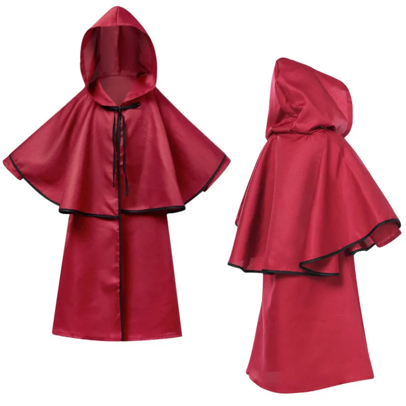 Wizard Cosplay Halloween Costumes For Kids Children Medieval Witch Friar Robe Priest Costume Ancient Clothing Death Cloak