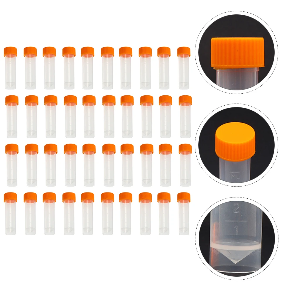 

81 Pcs Sampling Tube Test Tubes Cryovial with Lids Liquid Experiment Supplies