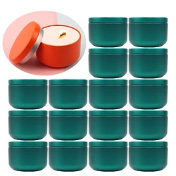 12Pcs/sets 50ml Round Metal Tin Box Candle Tin Black White Jar Storage Empty Pot Cosmetic Container Refillable Bottles For Cream