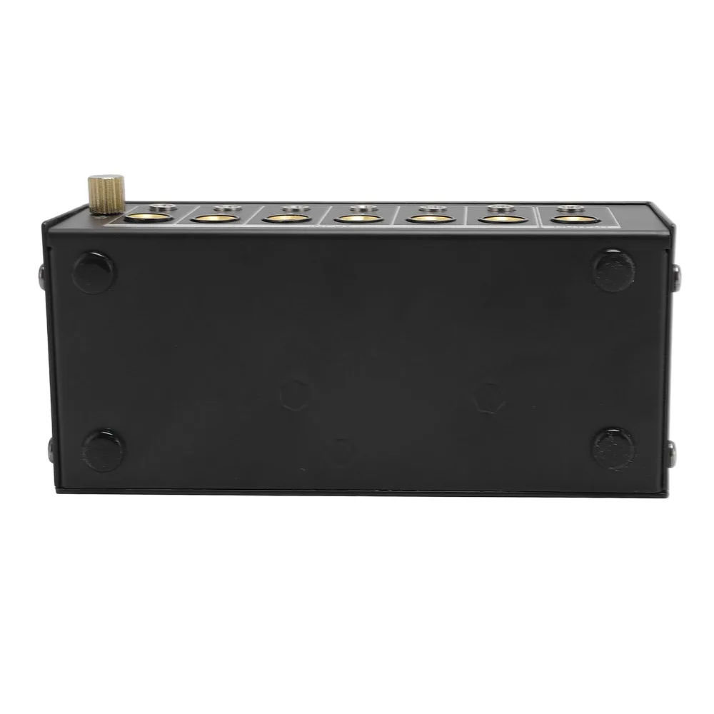 6 Input 1 Output 6 Way Sound Switcher 3.5mm & 6.35mm Dual Interface with Volume Control Knob Stereo Audio Switcher Plug and Play