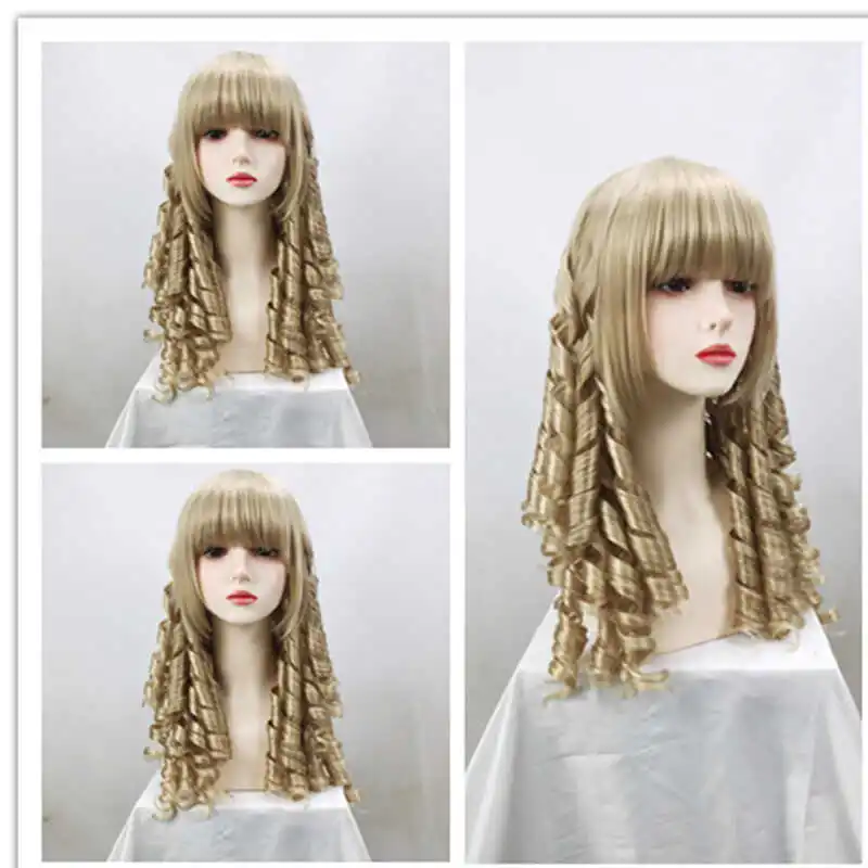

Women Wig Wavy Curly Ladies Hair Fluffy Brown Blonde Long Wigs