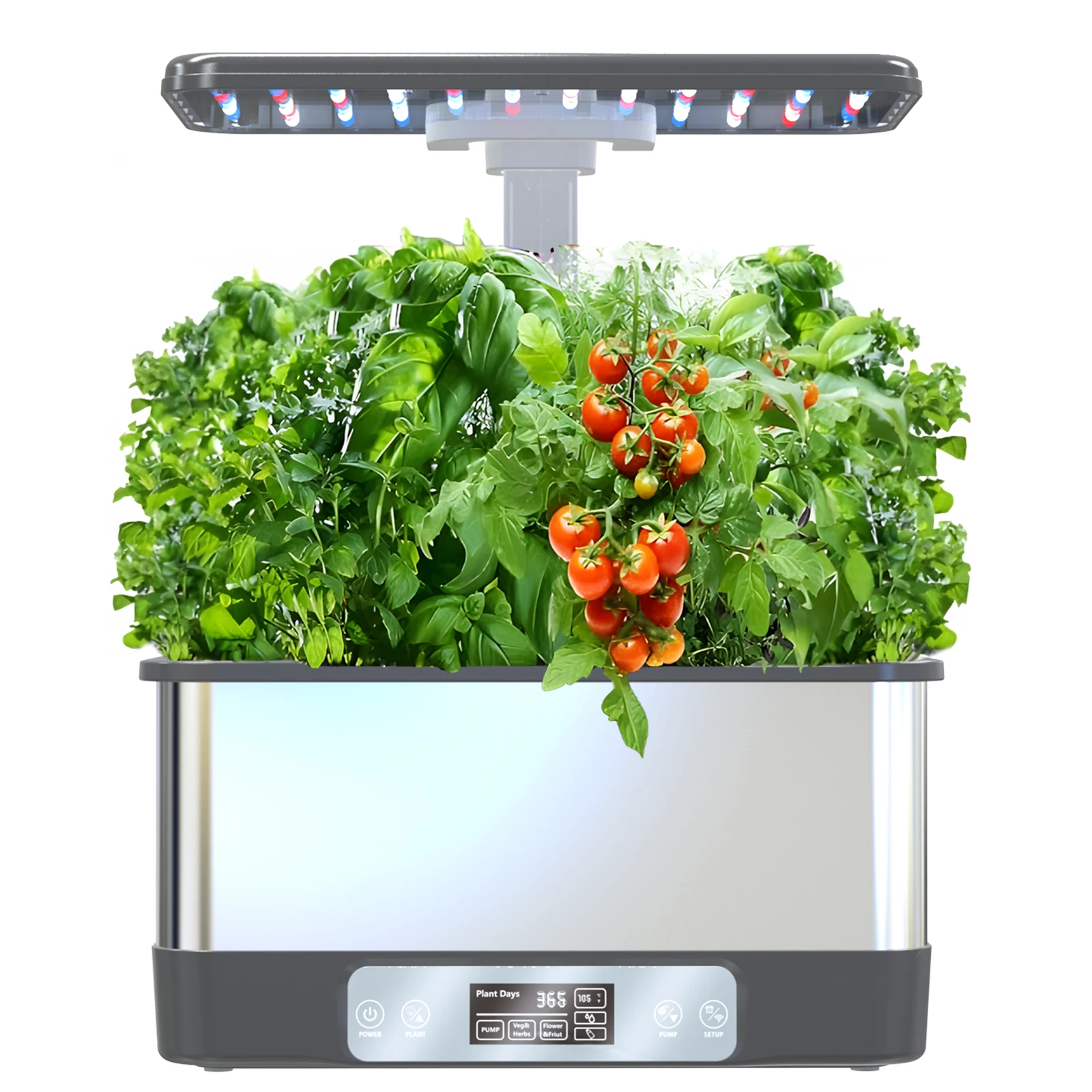 

8 Holes Smart Indoor Hydroponic Garden With LED Grow Light Touchscreen & App Control Herb Planter Kit