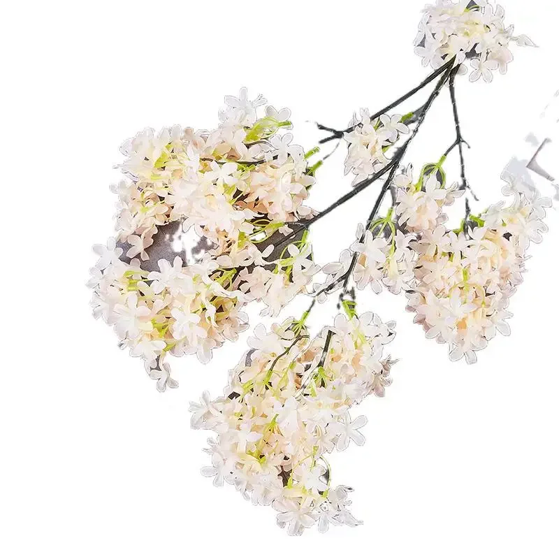 100cm Artificial Flower Cherry Blossom Lilac Wedding Decoration Cherry Silk Fake Flower Artificial Flower Road Guide