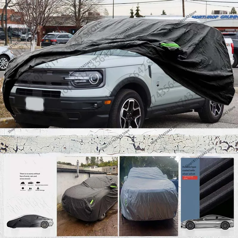

Для Ford Bronco Sport автомобильный чехол водонепроницаемый всепогодный защита от солнца и дождя полный внешний чехол со светоотражающими полосками