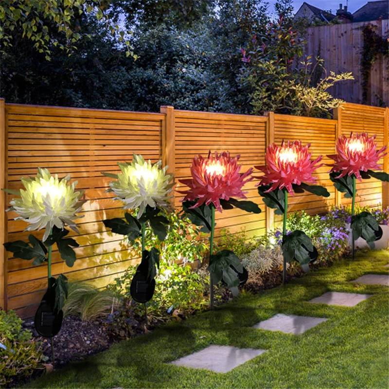 

Solar garden Outdoor Lighting Flowers Lights Daisy Dandelion Ball LED Garden Decoration Lawn Lamp Backyard Yard Wedding Decor