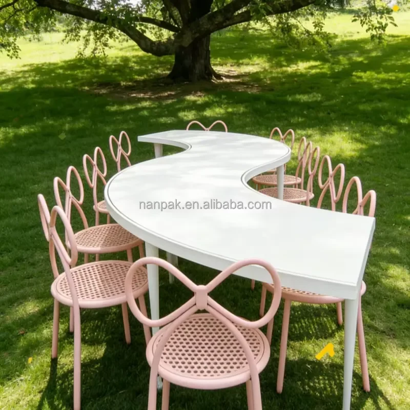 S Type Wooden Magic Table 2 in 1 White Square Round Kids Playground Indoor Outdoor Furniture for Party Game Room Rental