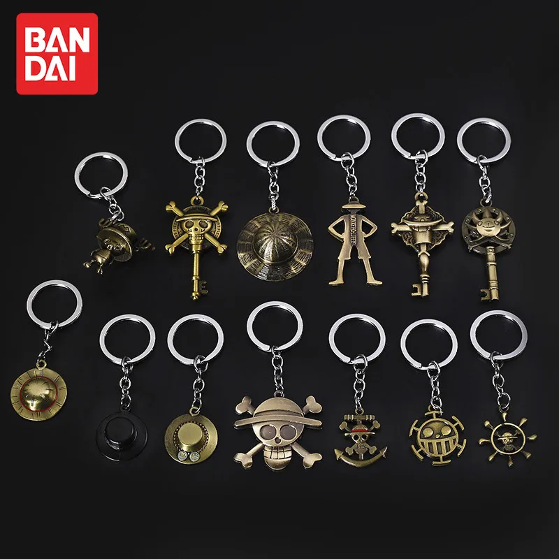 

Bandai One Piece Keychain Pendant Anime Luffy Sabo Hat Metal Car Bag Pendant Decoration Man Woman Creative Valentine's Day Gift