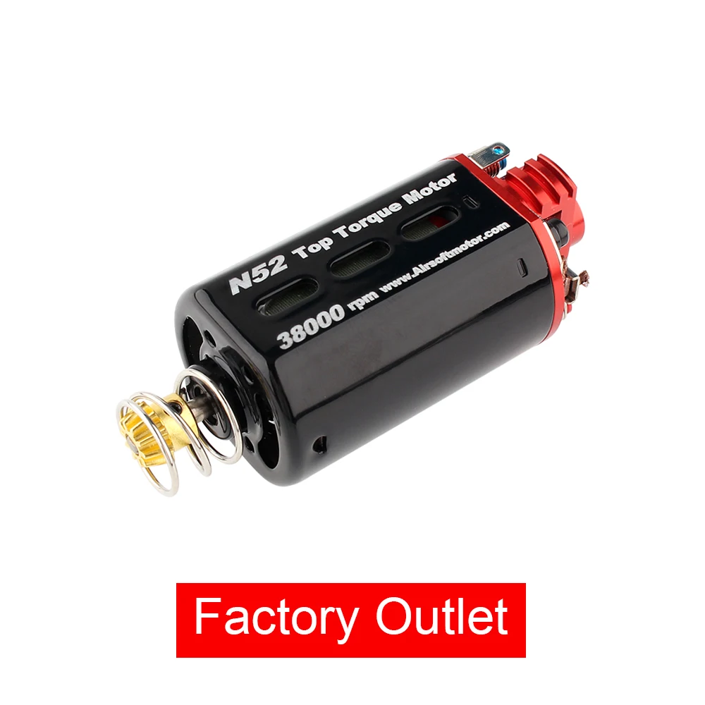 

Factory sale N52 Nd-Fe-B 14TPA 38K High Torque D-Type Pinion Short Type CNC Motor Ver.3 Gearbox for Airsoft AEG