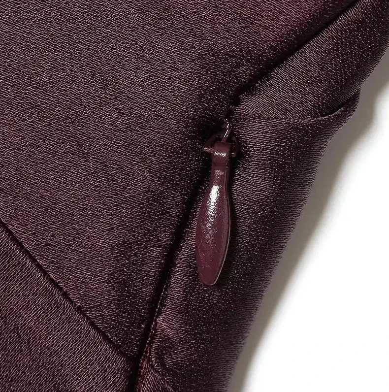 Elegantes Frühlings-Langkleid aus Satin für Damen – langärmliges Kleid mit V-Ausschnitt und Schalverzierung, sexy glänzendes Partykleid