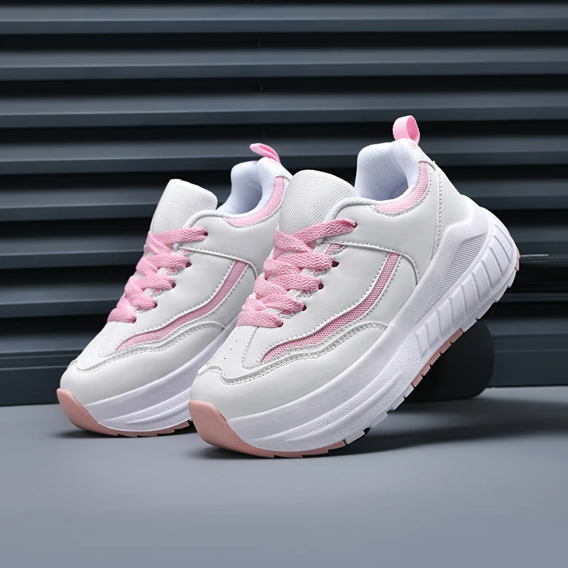 Children's Skateboard Shoes Walking Rolling Dual-Use Comfortable Wear-resistant Outdoor Roller Skate Sneakers Girls Boys 4 Wheel