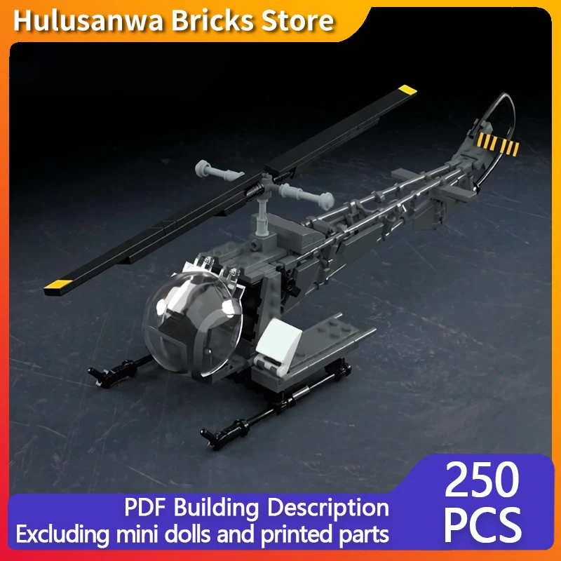 

H-13 Heavy Helicopter Model MOC Building Bricks War Equipment Modular Technology Gifts Holiday Assemble Children Toys Suit