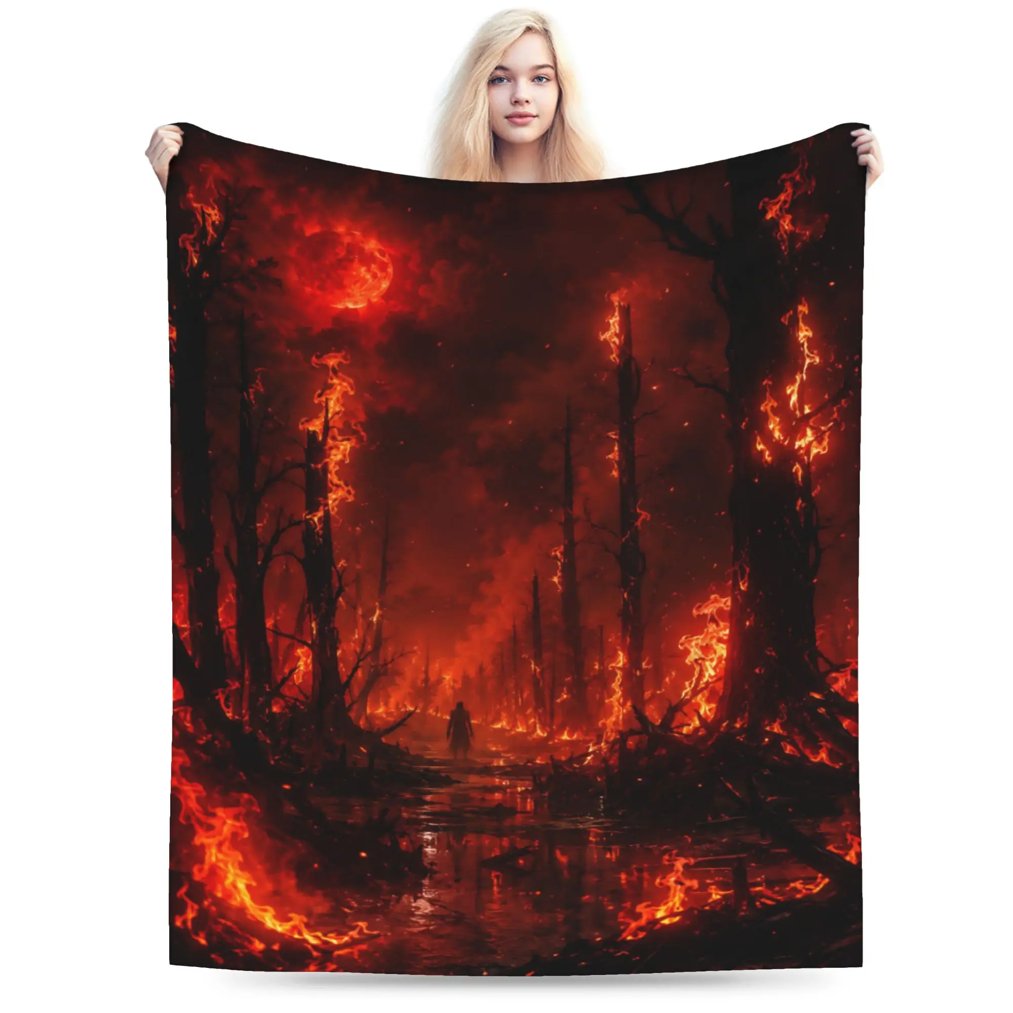 Evil Dead Burn Throw Blanket for Couch  Soft Cozy Plush Blanket 50x60 Inches Multiple Sizes Bedspreads for All Seasons