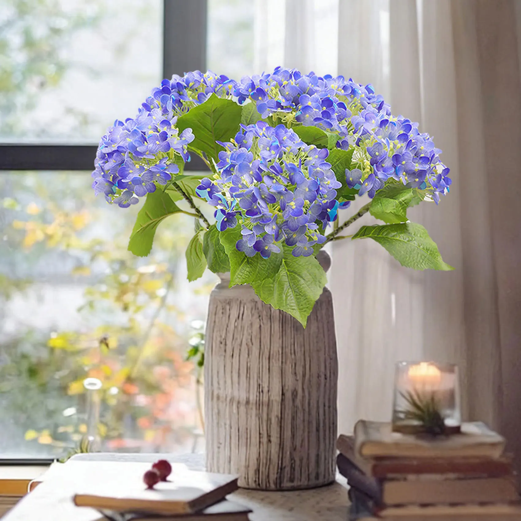Real Touch Hydrangea Artificial Flowers 3D Printing Latex La