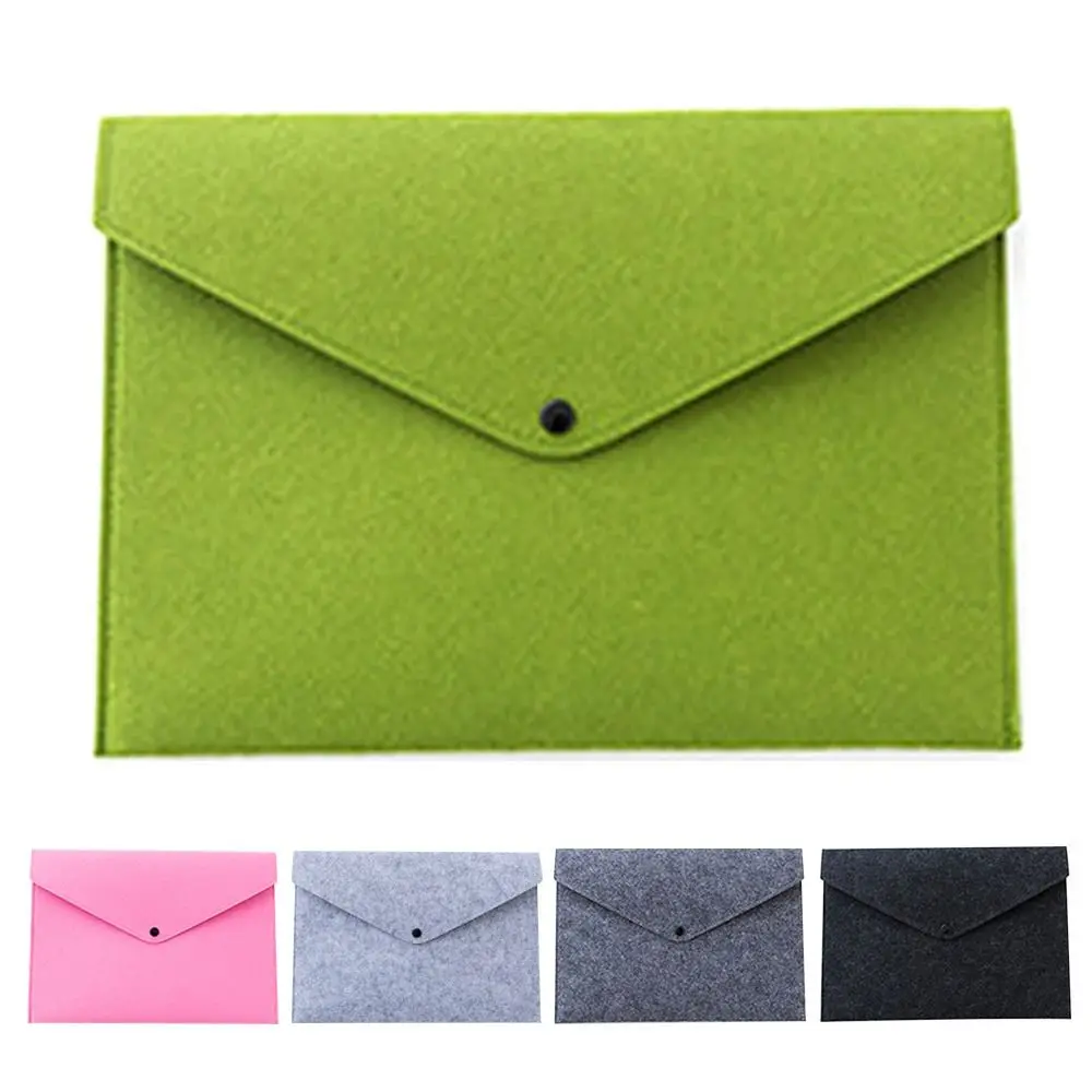 Portable Felt Felt Folder A4 Large Capacity Archive Folder With Buckle Document Bag Data