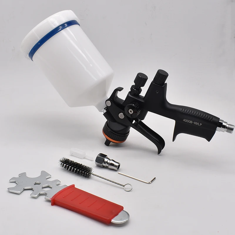 Pistola a spruzzo HVLP 4000B di alta qualità 1.3mm Spruzzatore professionale Vernice Aerografo Riparazione Pistola a vernice spray Aerografo per la verniciatura di auto