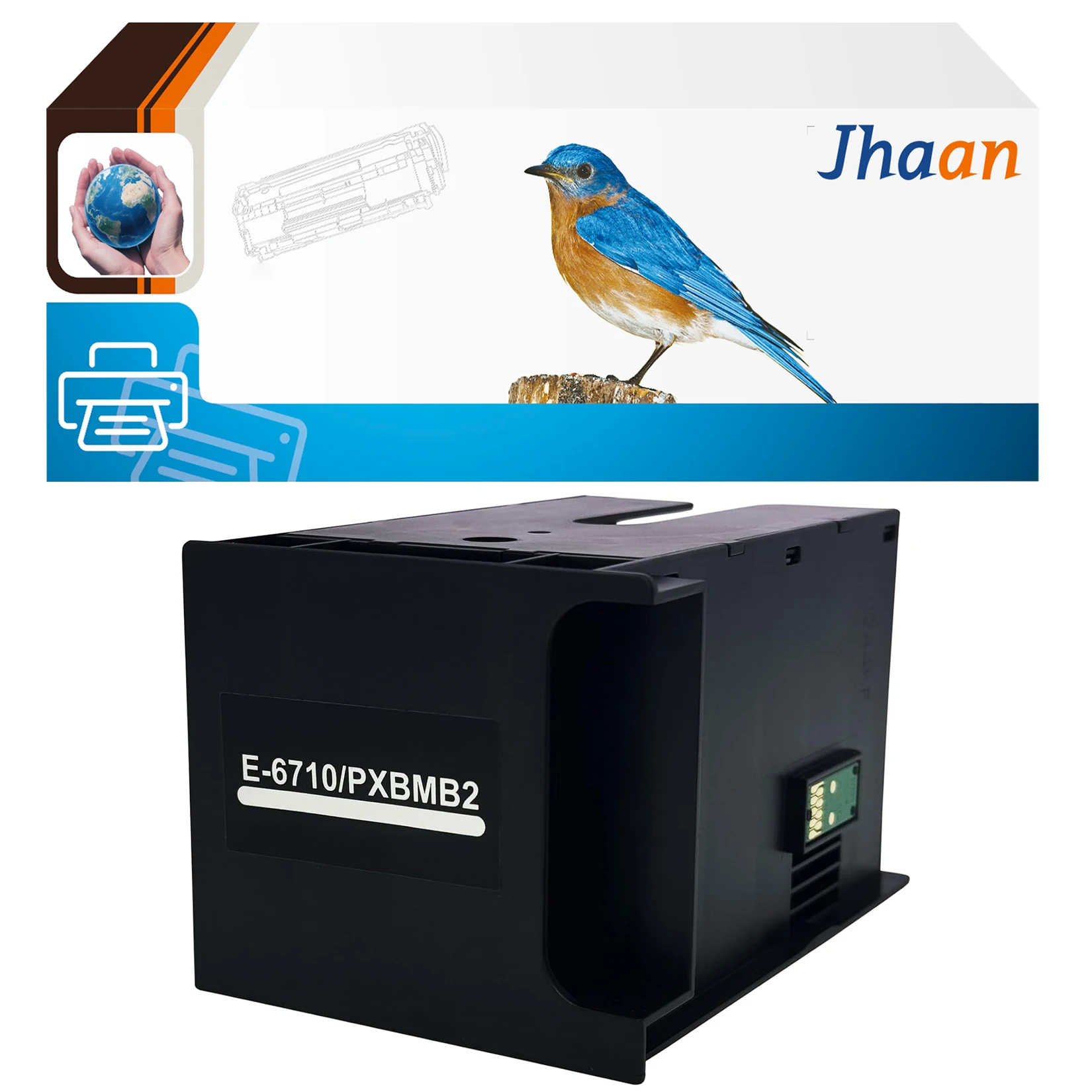 Jhaan T6710 C13T671000 Kompatible Tintenwartungsbox Kompatibel mit WorkForce Pro WP-4000, WP-4015DN, WP-4025DW – Detail 1