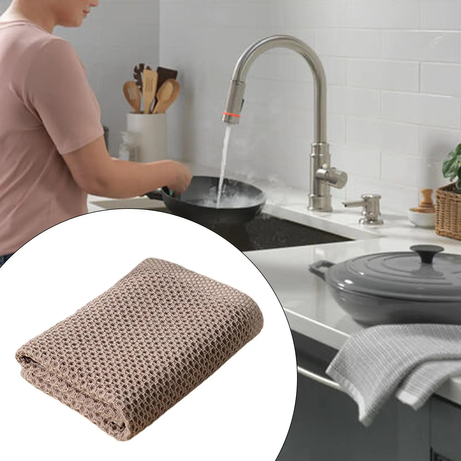 Cleaning Cloth Soft Absorbent Kitchen Cleaning Towel for Tableware Pot Pan