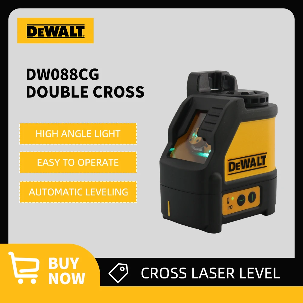 

DEWALT 2-Line Laser Level DW088CG 50M Self Levelling Cross Line Green Beam Laser Horizontal Vertical Laser Level Dotting