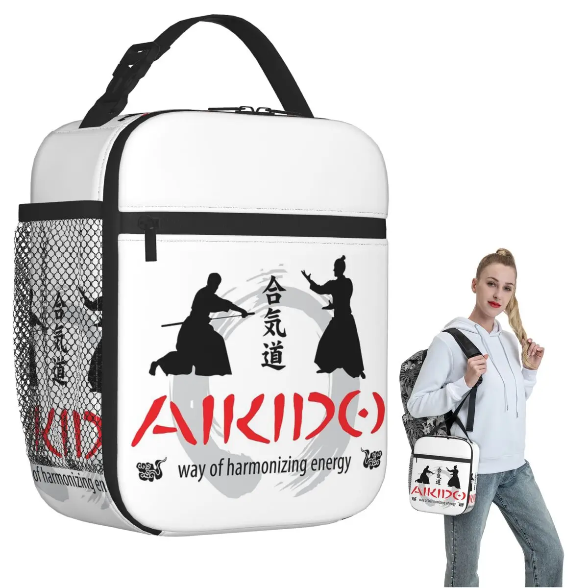 

Изолированная сумка для обеда Aikido для женщин и детей, портативные коробки для еды, термосумка для ланча