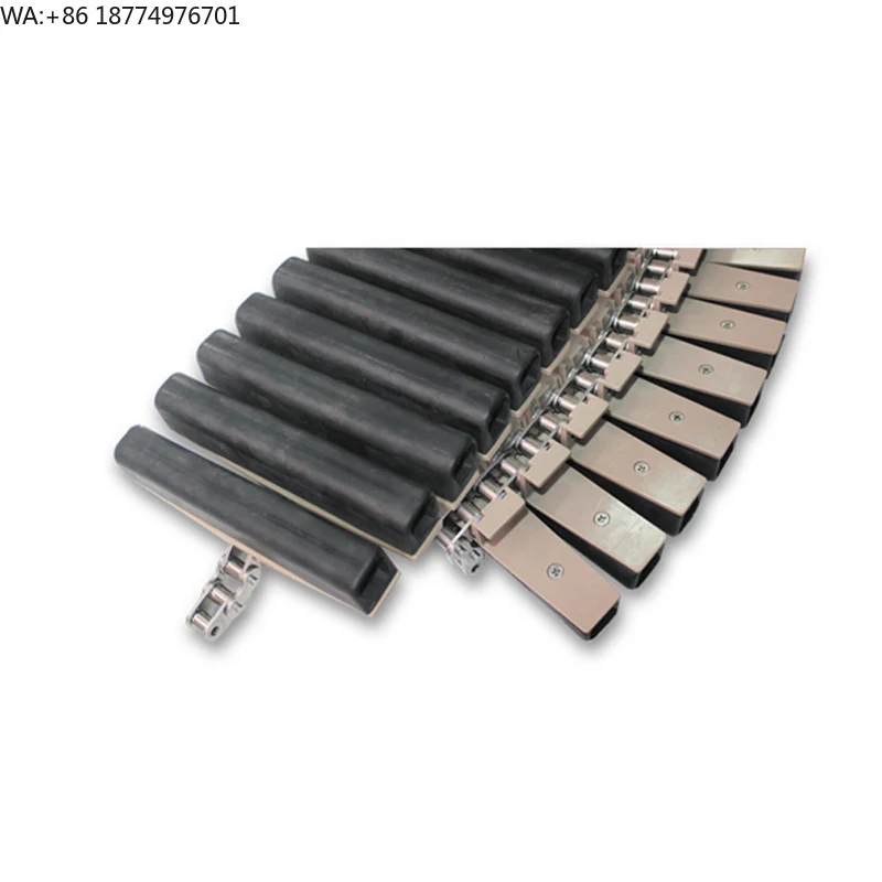 1873D Steel Base Lifting Chain Conveyor Modular Belt Steel Chain Conveyor Chain Plate with Rubber Belt for Beverage Industry