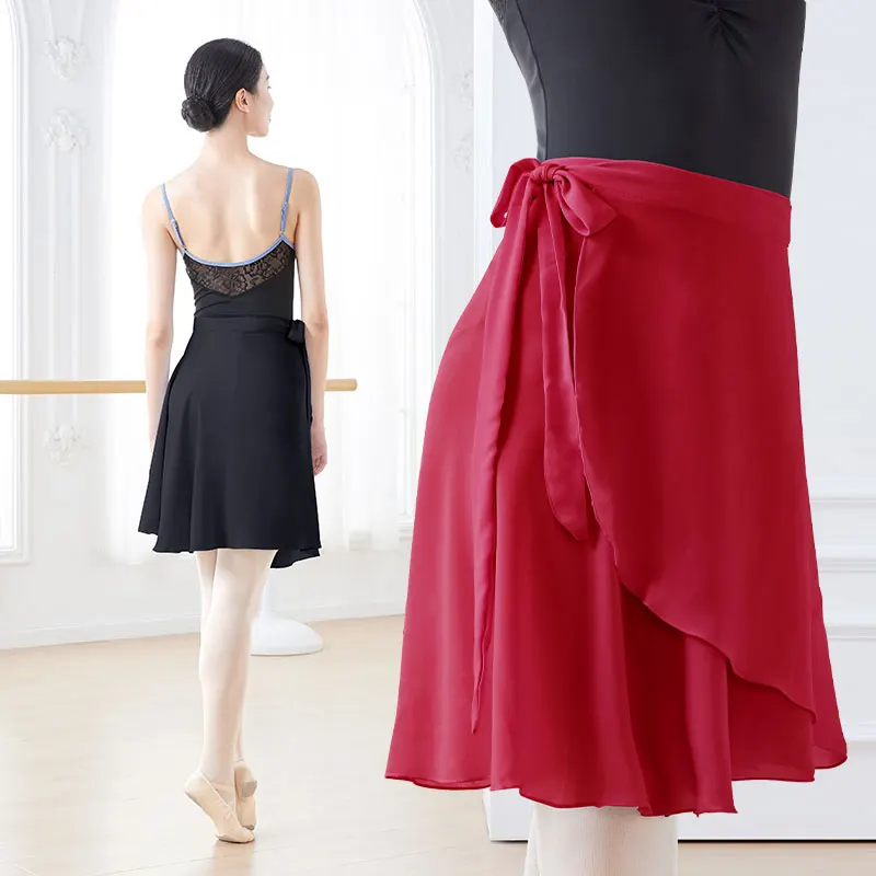 Falda de Ballet para mujer, tutú de gasa de hadas, Vestido largo de baile, Ropa de baile para adultos, faldas de Ballet de cintura alta elástica