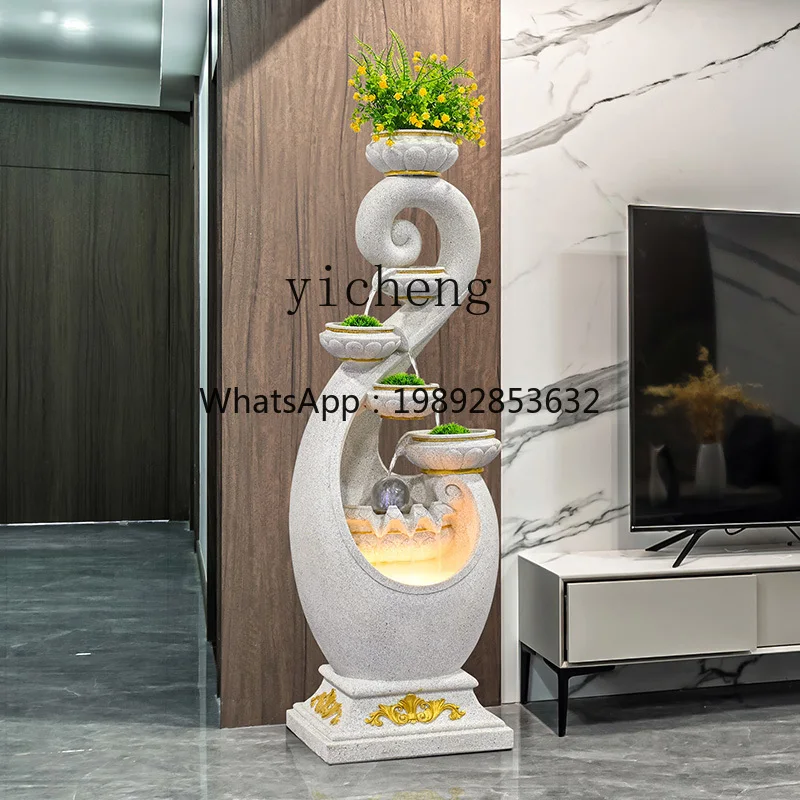 Zz fountain home furnishing, living room floor decoration, large-scale lucky water circulating water ornament