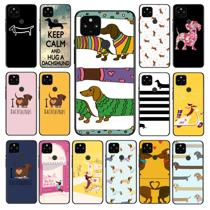 Cute cartoon Dachshund dog Phone Case for Google Pixel 9 Pro XL 8 7 6 Pro Pixel 8A 7A 6A 4A 3A 3XL Pixel 8 7 6 5 4