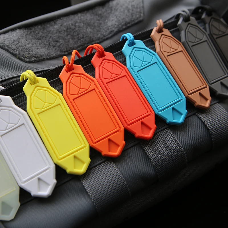 3/10PCS Luminous TPU Patch Pull Handle Tactical Backpack Functional Tail EDC DIY Personalized Accessories For Clothing 9 Color