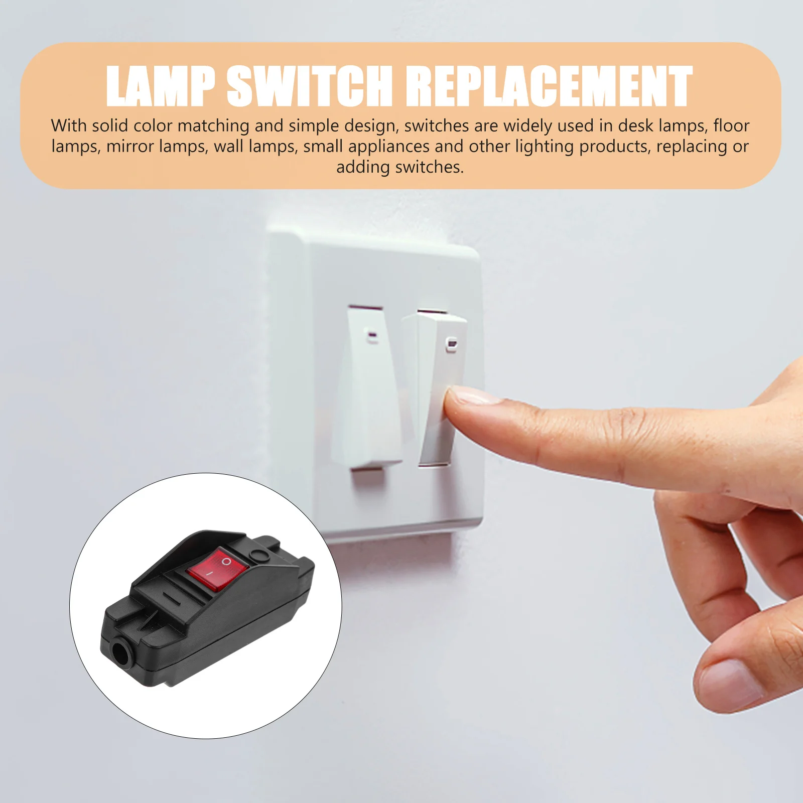 

Inline Waterproof Electric on Off Switch Rocker Lamp Replacement Cord Repair Kit for Electrical Light Appliance Control