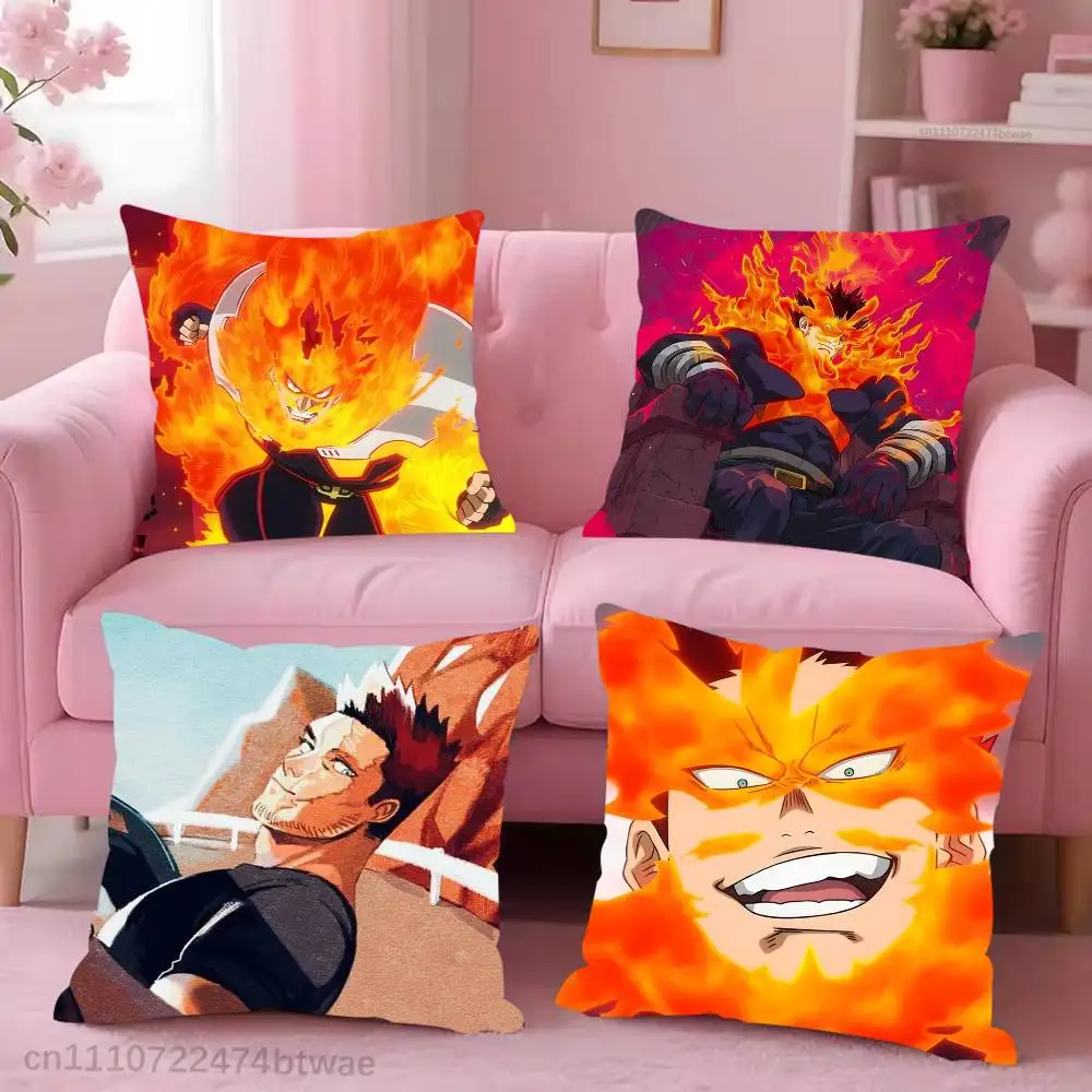 

Anime MHA Endeavor Pillow Case For Living Room Bedroom Hotel Pattern Printed Cushion Cover Decorations and Protector