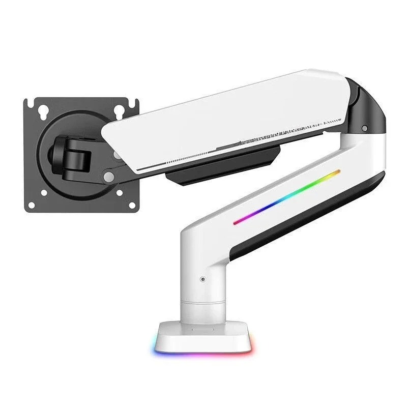 

Robotic arm ambient lighting effect universal rotation lifting white display bracket base free of punching