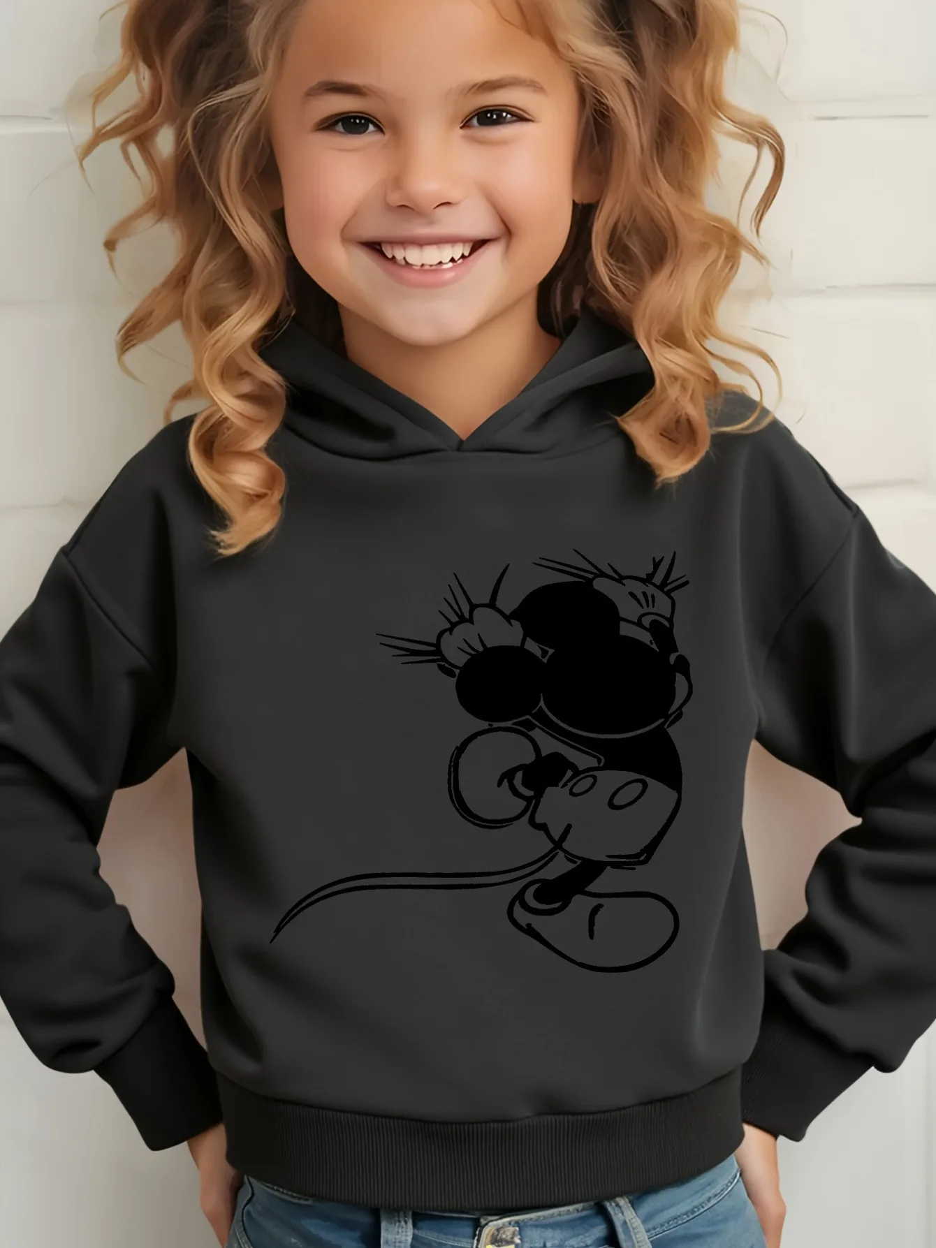 2026 ديزني شخصية للأطفال ملابس طويلة الأكمام لطيف ميكي وميني ديزني لاند الأسرة طبعة هوديي هدية الهالوين #5