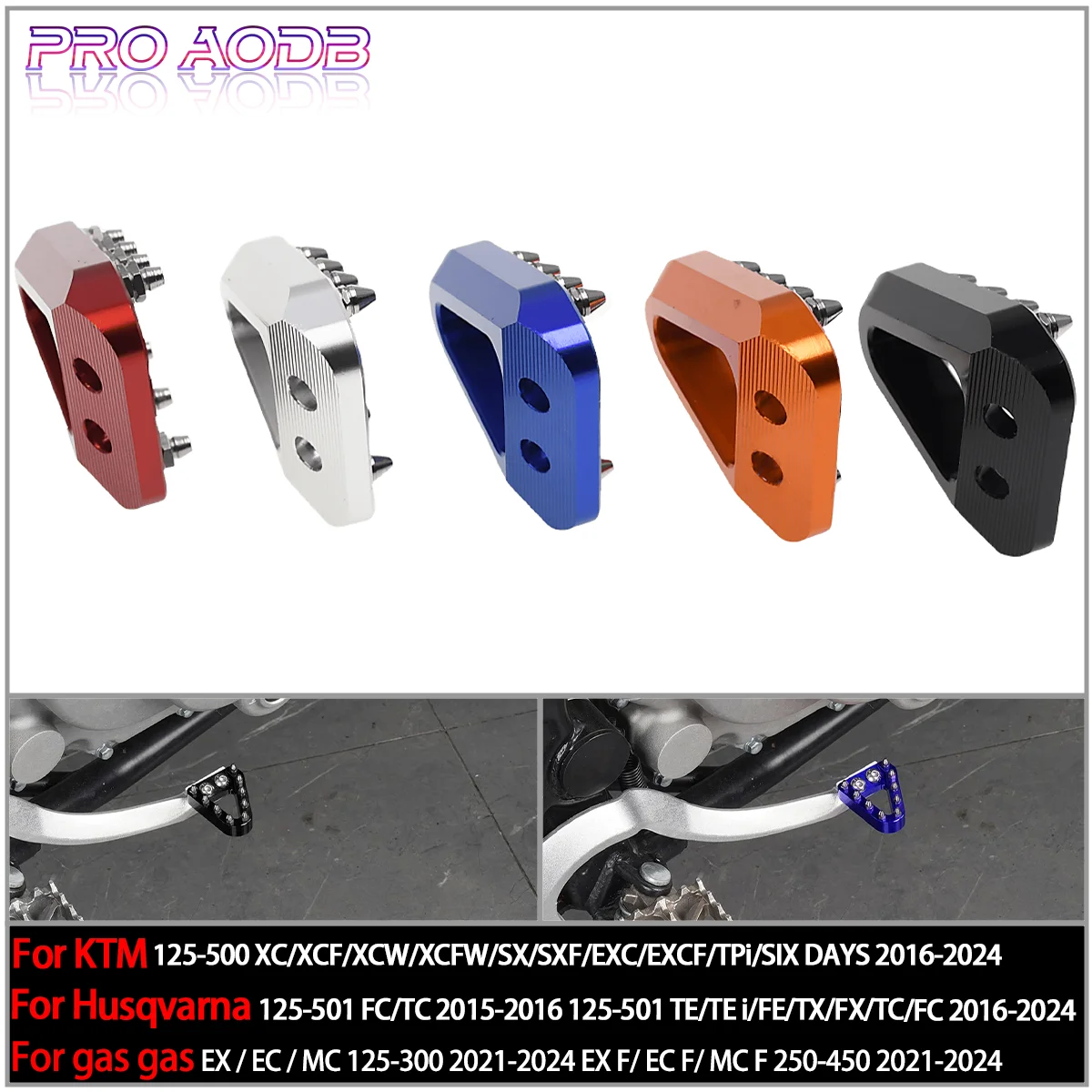 

For KTM XC EXC XCF EXCF SX SXF XCW XCFW Motorcycle Rear Brake Pedal Lever Step Plate Tip For Husqvarna TC TE 125 250 300 350 450