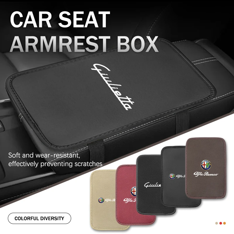 

Car Armrest Box Pad Central Console Armrest Box Protection Cover Mat For Alfa Romeo Giulietta GT 159 147 156 Mito Brera Giulia