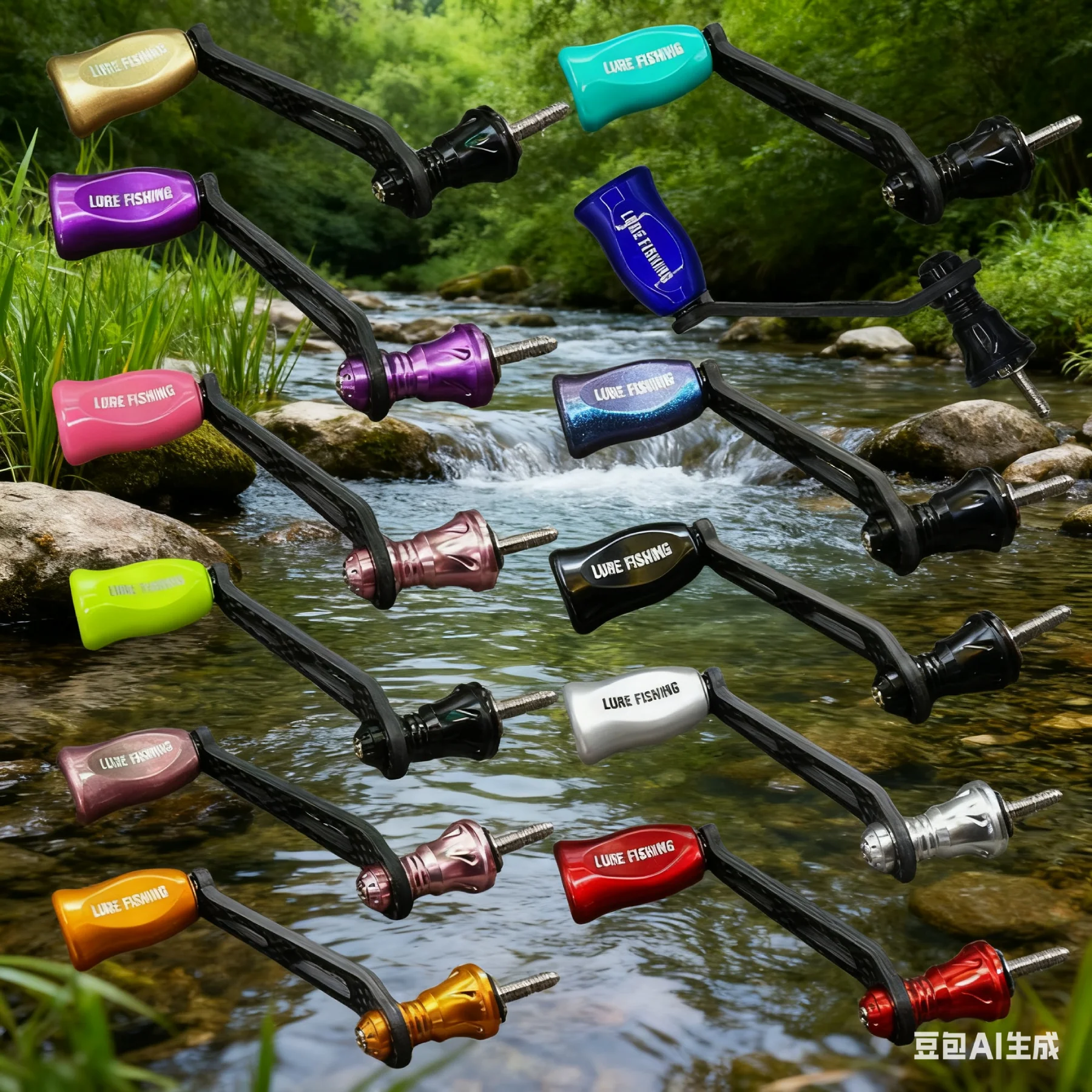 

Рыболовный турнир, сменная ручка-качалка, рыболовная ручка, серебро, различные варианты цвета, 2 подшипника, дизайн