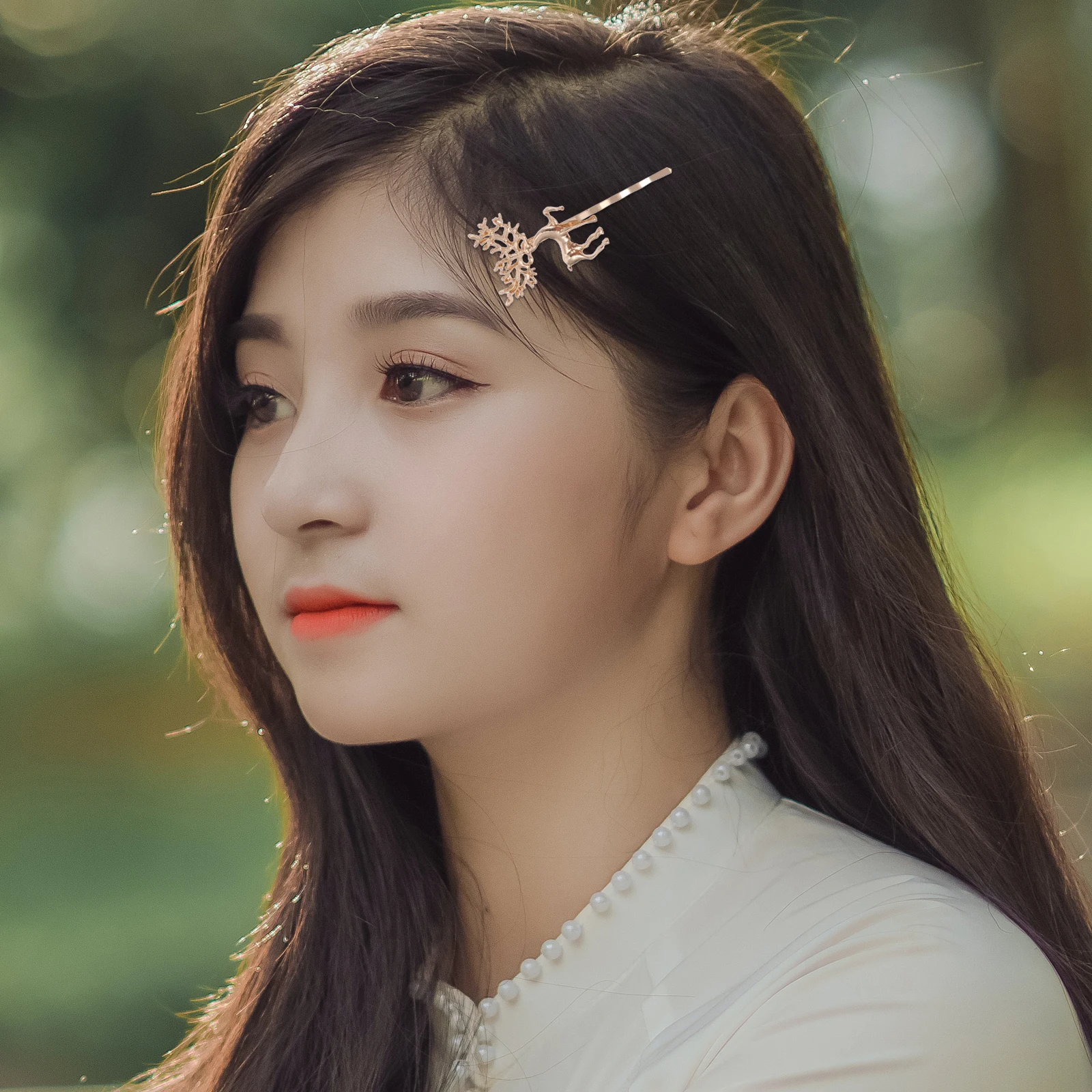 

12Pcs Metal Hairpins Creative Elk Design Christmas Party Decorations Durable Glossy Accessories Christmas Hairpin