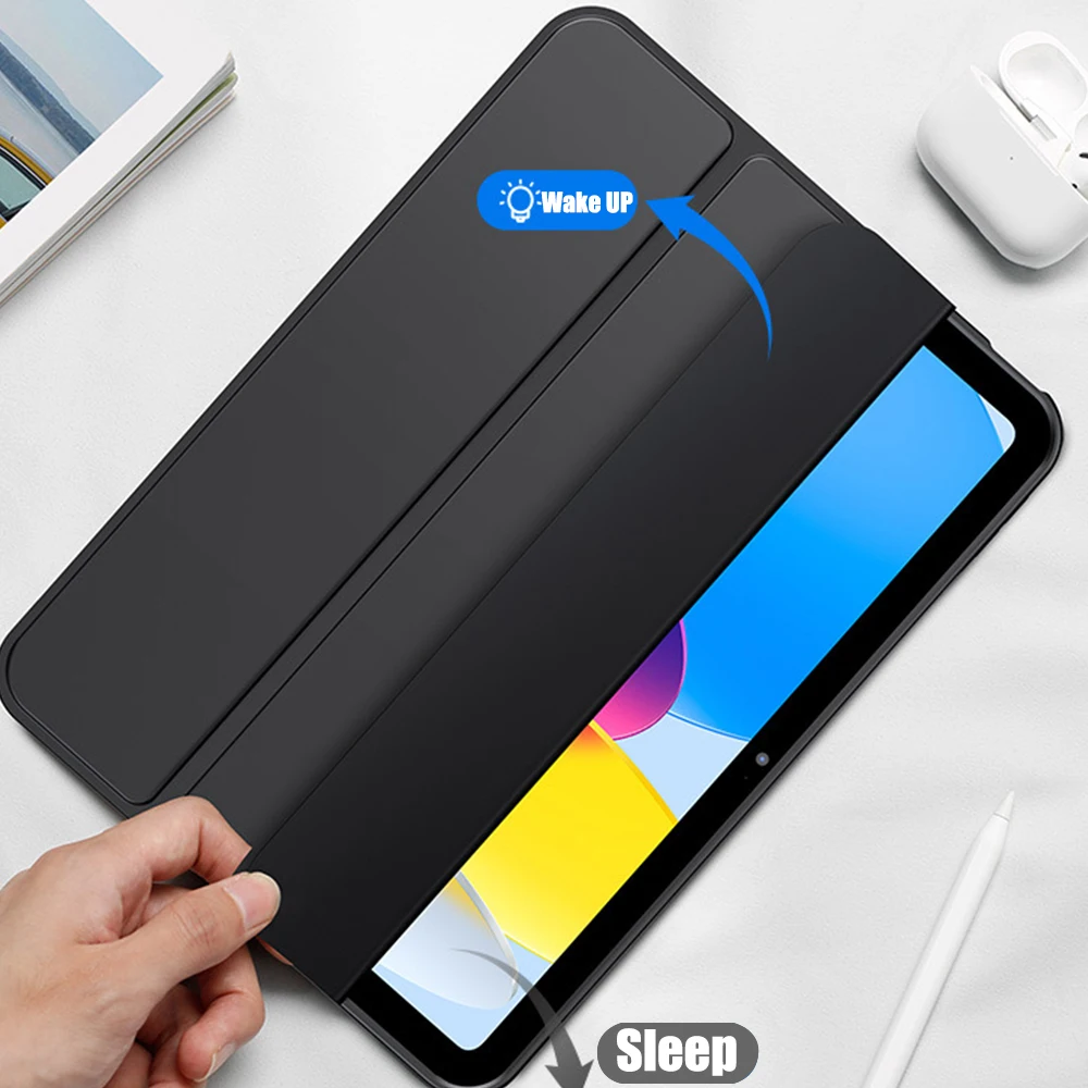 For iPad 10th 9th 8th 7th 6th 5th Generation Case Air 5 4 Pro 11 2021 2020 2018 Mini 6 Smart Tri-fold Cover 9.7 10.2 10.9 Inch image 2