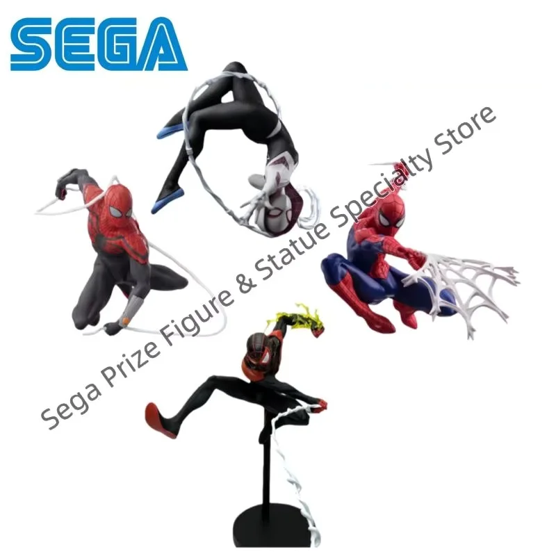 Figurine d'action originale Sega en stock, modèle Garage Kit, personnage de bande dessinée Spider-Gwen, Spider-Ham, personnage d'anime, figurine originale en boîte