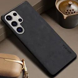 PU Leather Skin Cover Case for Samsung Galaxy S25 S24 S23 S22 S21 S20 Ultra plus FE - Durable Shockproof Phone Case